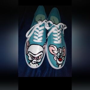 Pinky and the Brain Teal Sneakers